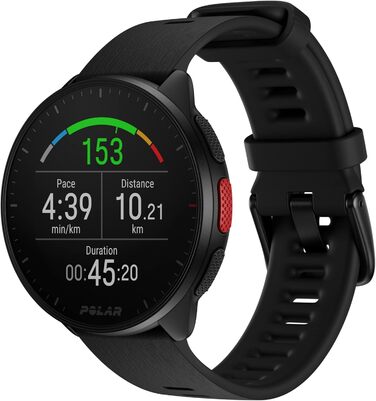 Біговий годинник з GPS - дуже швидкий процесор - надлегкий - яскравий дисплей - зручні кнопки - персоналізована програма тренувань та функції відновлення - пульсометр - керування музикою Night Black Pacer