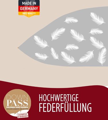 Пухова подушка 80 x 80 см - Подушка зі 100 пір&39яним наповнювачем - Подушка 80x80 см з бавовняним чохлом - Подушка для спокійного сну - Пухова подушка - Подушка - Подушка 80x80 см