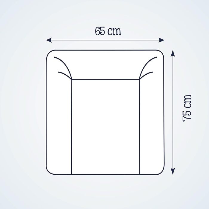 Пеленальний килимок Julius Zllner Softy 65x75 см - м'який пеленальний килимок - килимок для пеленального столика - фольгований, во