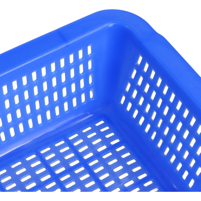 Набір пластикових кошиків для зберігання FUNSUEI з 24 предметів, маленькі кольорові кошики для зберігання, 3 кольори, маленькі пластикові кошики для зберігання та організації, синій, червоний, білий, 23 x 16 x 7 см