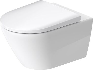 Набір для унітазу Duravit D-Neo, підвісний унітаз, сидіння з м'яким механізмом закриття, унітаз з відкритим обідком, знімна кришка унітазу, білий Білий Білий 37x54x40 см
