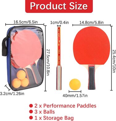 Набір для настільного тенісу – 2 ракетки, 3 м’ячі та сумка
