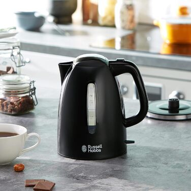 Чайник Russell Hobbs 1,7 л, 2400 Вт, синє світлодіодне підсвічування Textures (функція швидкого закипання, знімний фільтр від наки