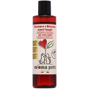Шампунь-кондиціонер 2-в-1 Mama Pets для довгошерстих собак і котів, очищує та розплутує шерсть, 250 мл