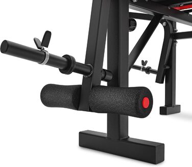 Складана силова лава Hop-Sport, регульована фітнес-лава з розгиначем ніг, лава типу метелик, накладка на згинання рук та стійка для штанги, силове обладнання для домашнього використання, максимальне навантаження 240 кг