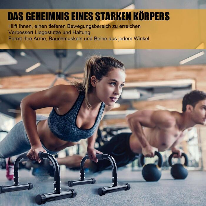 Турніри для стійки на руках, Великий турнік для віджимань та віджимань, Нековзні ручки для віджимань, Обладнання для калістеніки для використання в приміщенні та на вулиці, Підходить для домашнього фітнесу та віджимань, Чорний