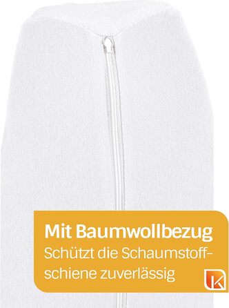 Д-р Пауль Кох - Пінопластова стабілізуюча шина для ноги - Включає білий бавовняний чохол - Бічні краї для фіксації ноги - 75x30 см