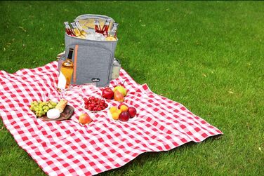 Рюкзак-холодильник 28 л, утеплений рюкзак для пікніка, велика сумка-холодильник для чоловіків та жінок, для пікніків/барбекю/кемпінгу/прогулянок/шопінгу (чорний)