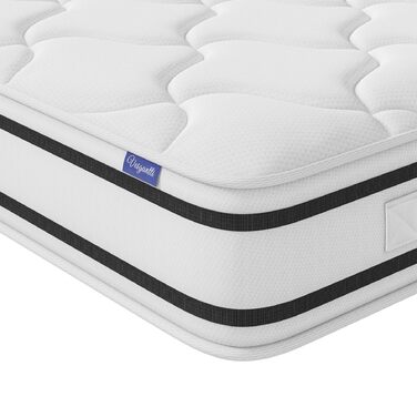 Матрац Vesgantti H4, висота 20 см, ортопедичний, 7-зонний, пружинний блок кишенькової форми, сертифікований Oeko-Tex, середньої жорсткості, пружинний блок кишенькової форми, матрац з холодної піни H4, щільний верх 20 см, 140 x 200 см