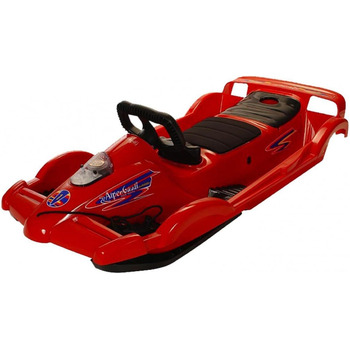 Санки AlpenGaudi Alpen Double Race двомісні, червоні з кермом