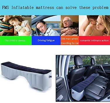 Надувний матрац FMS для автомобіля, підходить для позашляховиків/MVP/седанів, автомобільних матраців для подорожей тощо.