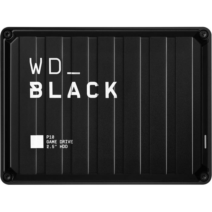 Зовнішній жорсткий диск WDBlack P10 Game Drive 6 ТБ (мобільний і надійний високопродуктивний жорсткий диск для консолі та ПК, зберігає до 150 ігор) Чорний портативний жорсткий диск на 6 ТБ для консолі або ПК