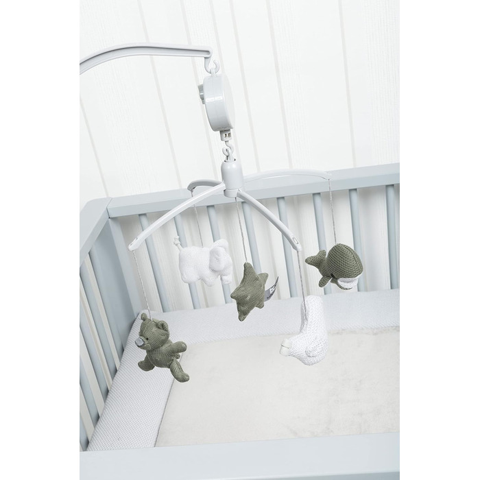 Мобіль Baby's Only Music Mobile Baby Animals, в'язані фігурки, Old Pink