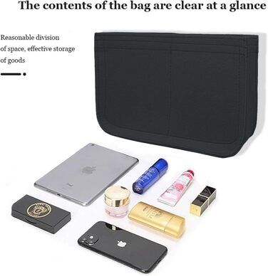 Фетровий органайзер Lckaey для сумки Hermes Evelyne III TPM PM GM вставка для сумки mini 16 29 33 органайзер для гаманця Y003 Blac