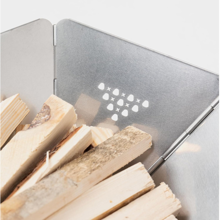 Чаша для вогню з нержавіючої сталі з решіткою для гриля - Восьмикутна чаша для вогню для гриля на свіжому повітрі та кемпінгу, невелика чаша для вогню з екраном для іскри, міні-бочка для вогню та кошик для вогню для саду та багаття (Fire)