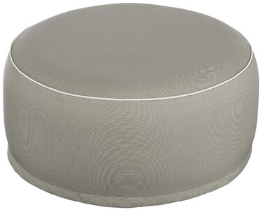 Надувний пуф Brandsseller для вулиці Ø 55 x 25 см Водовідштовхувальне крісло-мішок для саду, патіо, вітальні та пляжу Водостійкий та легкий у догляді, сіро-коричневий