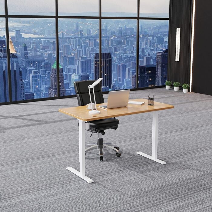 Стіл з електричним регулюванням висоти, функцією пам&39яті, регульованим захистом від зіткнень та плавним пуском/зупинкою для використання вдома (білий) White Max 1, 1