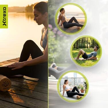 Ролик для тренування тригерних точок XTREXO з коричневого корку 40x10 см, 100 натуральний, екологічно чистий корок. Універсальне використання. Ідеально підходить для йоги, пілатесу, калістеніки та силових тренувань. Ефективне розслаблення м&39язів.