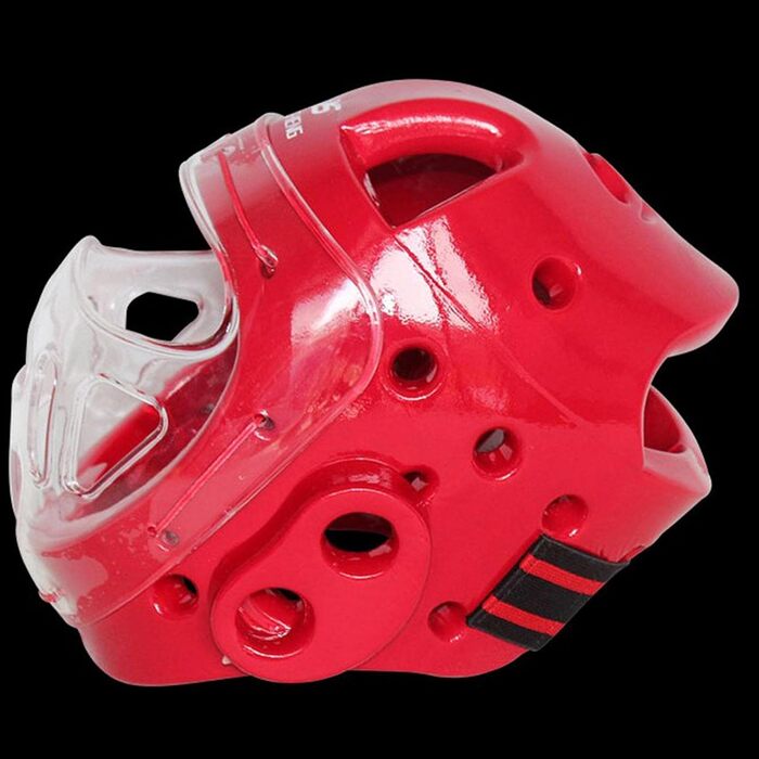 Захист обличчя для карате Baoblaze, регульований, для кікбоксингу Sanda, червоний, розмір L