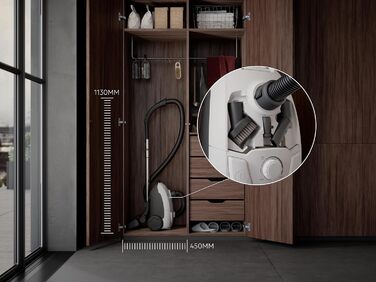 Пилосос із мішком AEG CLEAN 5000, компактний та легкий, 750 Вт, AB51C1SW