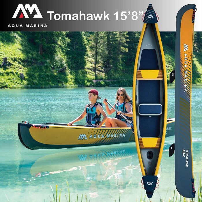 Надувне швидкісне каное Aqua Marina Tomahawk 4,6 м 8 Full DOP-Stitch для 2-3 осіб