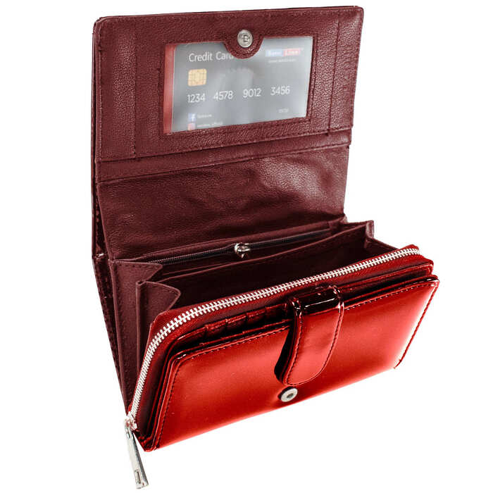 Гаманець жіночий шкіряний Semi Line RFID Red (P8229-2)