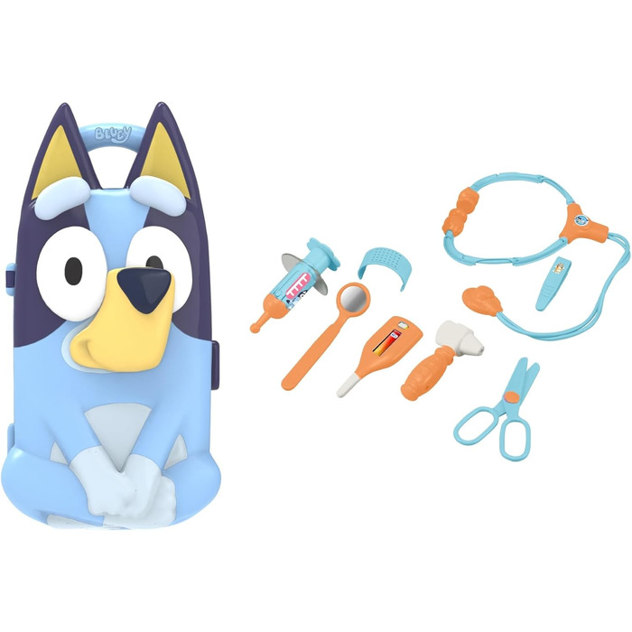 Медичний набір Bluey Включає 10 аксесуарів з сумкою для перенесення Медичний ігровий набір для дітей Набір невідкладної медичної допомоги для дітей Рольова іграшка для навчання від 3 років