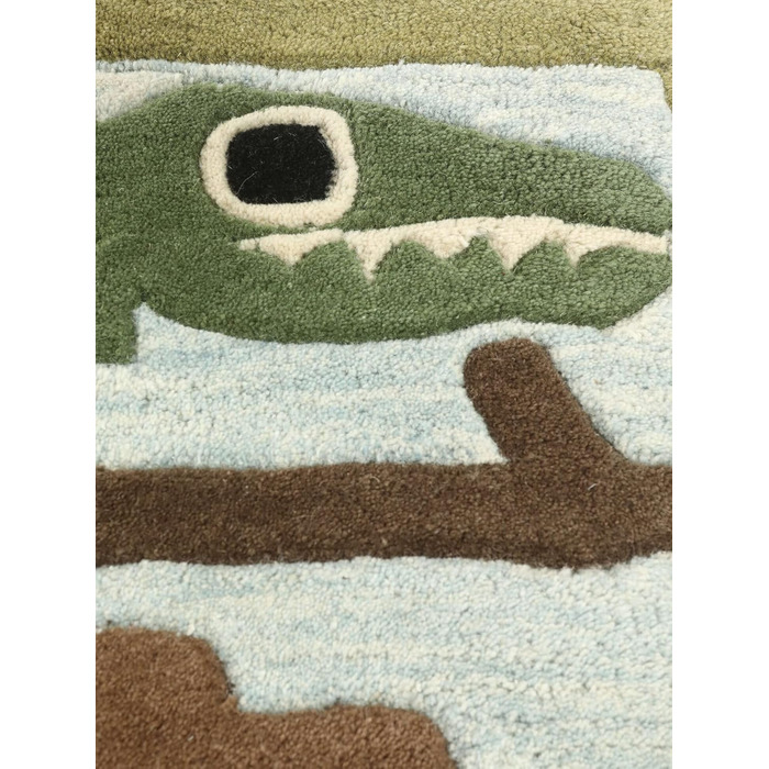 Зоопарк ручної роботи, Килимок для дитячої кімнати, 170 x 240 см, Дитячий килимок для дітей, Ігровий килимок для немовлят, Сучасни