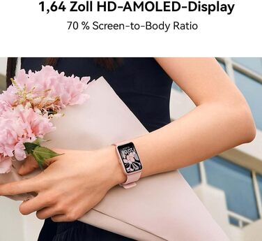 Смарт-годинник із 1,64-дюймовим HD AMOLED-дисплеєм, професійним керуванням здоров&39ям, GPS, практичним помічником на кожен день, 6 місяців розширеної гарантії, чорний FIT SE Black