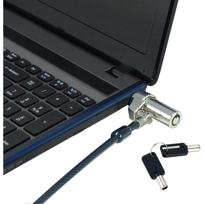 Замок для ноутбука з ключем, нано-слот, кабель 1,8 м, 02BN