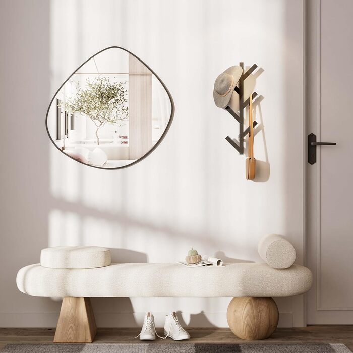 Вішалка LOFTPLUS настінна металева вішалка настінна - 41см Вертикальна вішалка з 6 гачками, гачки для вішання курток, пальто, шапо