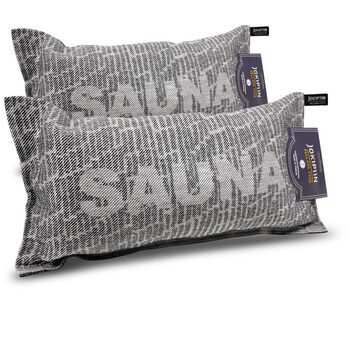 Подушки для сауни POOL Total Jokipiin преміум-класу 2 шт. Sauna 40x22 см - 100 зроблено у Фінляндії - льон та бавовна - сертифіковані Oeko-Tex - оздоровча подушка для підголівника та шиї для сауни, спа та релаксації (сауна на 2 особи)