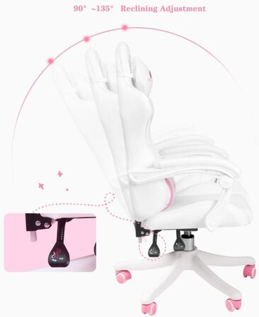 Геймерське крісло в гоночному стилі, ергономічне ігрове крісло з високою спинкою та поперековою опорою, відкидними підлокітниками, підголівником, шкіра, комп&39ютерне крісло керівника з високою спинкою, колір B Blue