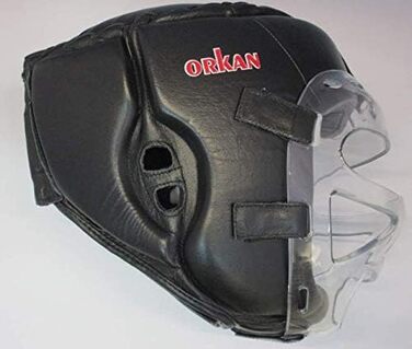 Захист голови Orkan Fighter з маскою зі шкіри, розмір L