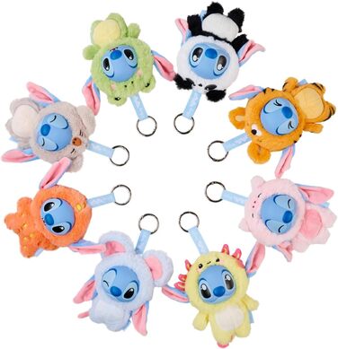 Плюшеві вінілові підвіски у форматі сліпої коробки, трендова підвіска-сумка, 9 дизайнів тварин, таких як тигр або аксолотль, карабін, фігурка-сюрприз, приблизно 12 см, для дітей та шанувальників.