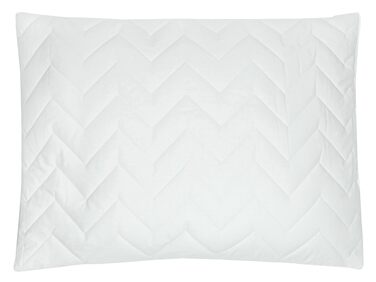Антиалергенна подушка ZOLLNER із зигзагоподібним стеганням, 60x80 см - наповнювач з поліестеру - дихаючий чохол зі змішаної тканини - можна прати при температурі до 95C - готельна якість, біла, 60 x 80 см