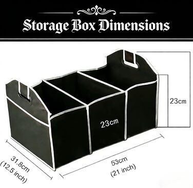 Універсальний регульований подвійний органайзер для багажника з 3 відділеннями, великої місткості, складаний контейнер для зберігання речей в авто, портативні водонепроникні сумки