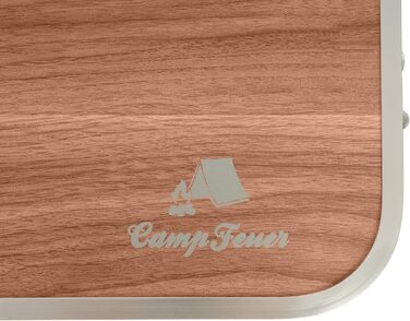 Алюмінієвий кемпінговий стіл CampFeuer для 6 осіб 120 x 60 см Складаний садовий стіл, розкладний стіл, розкладний балконний стіл Вуличний стіл з регульованою висотою, розкладний стіл для кемпінгу, саду, патіо