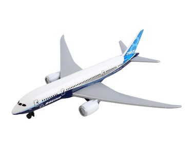 Одномісний літак Boeing 787 малого масштабу, модель літака, іграшкова мініатюрна модель з металу та пластику - для дітей віком від 3 років