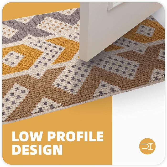 Килимок для дверей Color G для приміщень 60x90 см, нековзний килимок для вловлювання бруду, килимок для дверей, що миється, килимок для вхідної зони, передні двері, для використання всередині та зовні приміщень (жовтий) Жовтий 60 x 90 см (прямокутний)