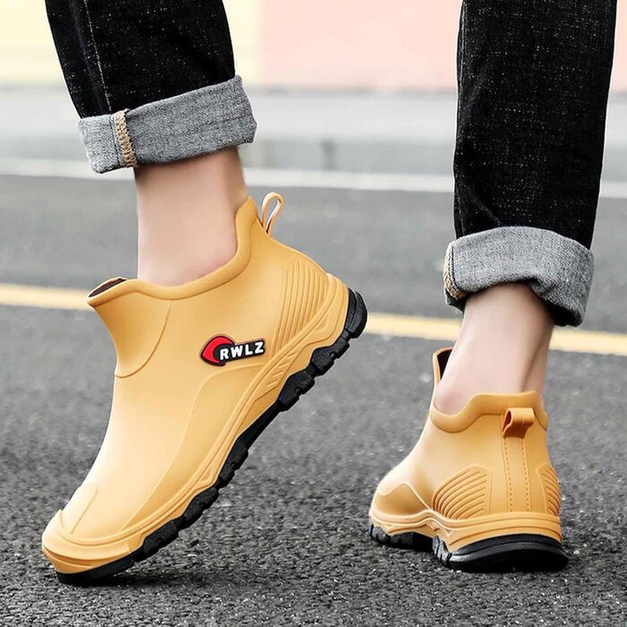 Чоловіче водне взуття/гумові чоботи, дощовик, ідеально підходить для дощових днів, ідеально підходить для весни та літа, універсальне взуття, для активного відпочинку, зручне, захисне, для подорожей та походів, розмір 40 EU, хакі