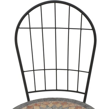 Стілець Siena Garden Stacking Prato, 43x43x94см, Рама Сталь, в чорному матовому, Поверхня Кераміка в мозаїці