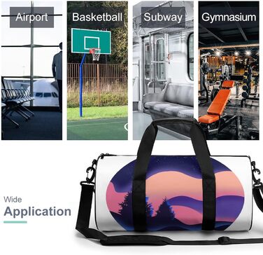 Універсальна дорожня сумка, фіолетовий градієнт, новорічний мотив, спортивна сумка для чоловіків та жінок, сумка-мішок, спортивна сумка