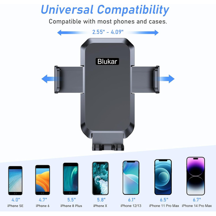 Автомобільний тримач для телефону Blukar, автомобільний тримач для телефону вентиляція з оновленою міцнішою версією та випуском од
