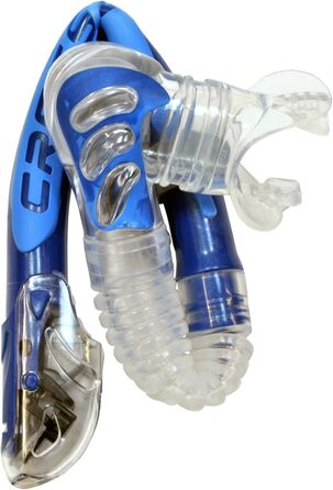 Набір для підводного плавання Cressi Big Eyes Evo Alpha Ultra Dry з трубкою та маскою для дайвінгу Palau - ласти преміум-класу унісекс для підводного плавання, синій/світло-блакитний, S/M (38/41)