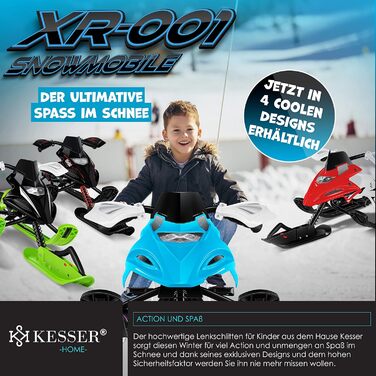 Дитячий снігохід Kesser XR-525, кермовий, з ножними гальмами, синій