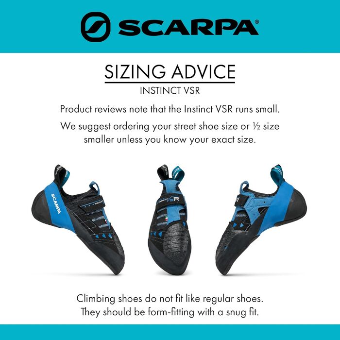 Скелелазні туфлі Scarpa Instinct Vs унісекс 47 EU чорний блакитний