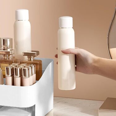 Органайзер для косметики Lacuasmall з висувними ящиками, органайзер для туалетного столика для умивальників, спалень та ванних кімнат, косметичка для помади та косметичних аксесуарів, білий