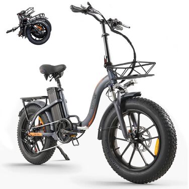 Складаний електричний велосипед Y20 Pro E-Bike з акумулятором 48 В 30 Аг, запас ходу до 120 км, 7-швидкісний чоловічий фетбайк для гірського велосипеда, пляжу та снігу