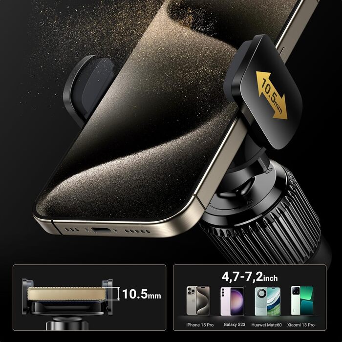 Тримач для мобільного телефону автомобільна вентиляція 360 поворотний тримач для мобільного телефону з міцним металевим гачком ком